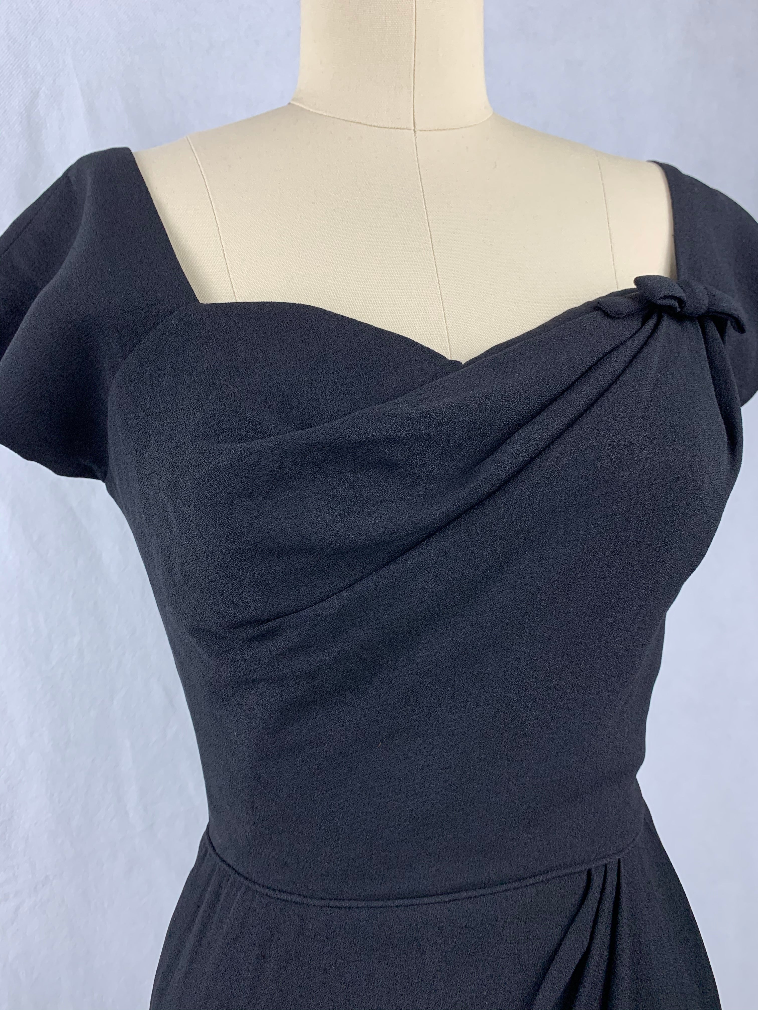 1950s Dorothy O’Hara Little Black Dress Size XS