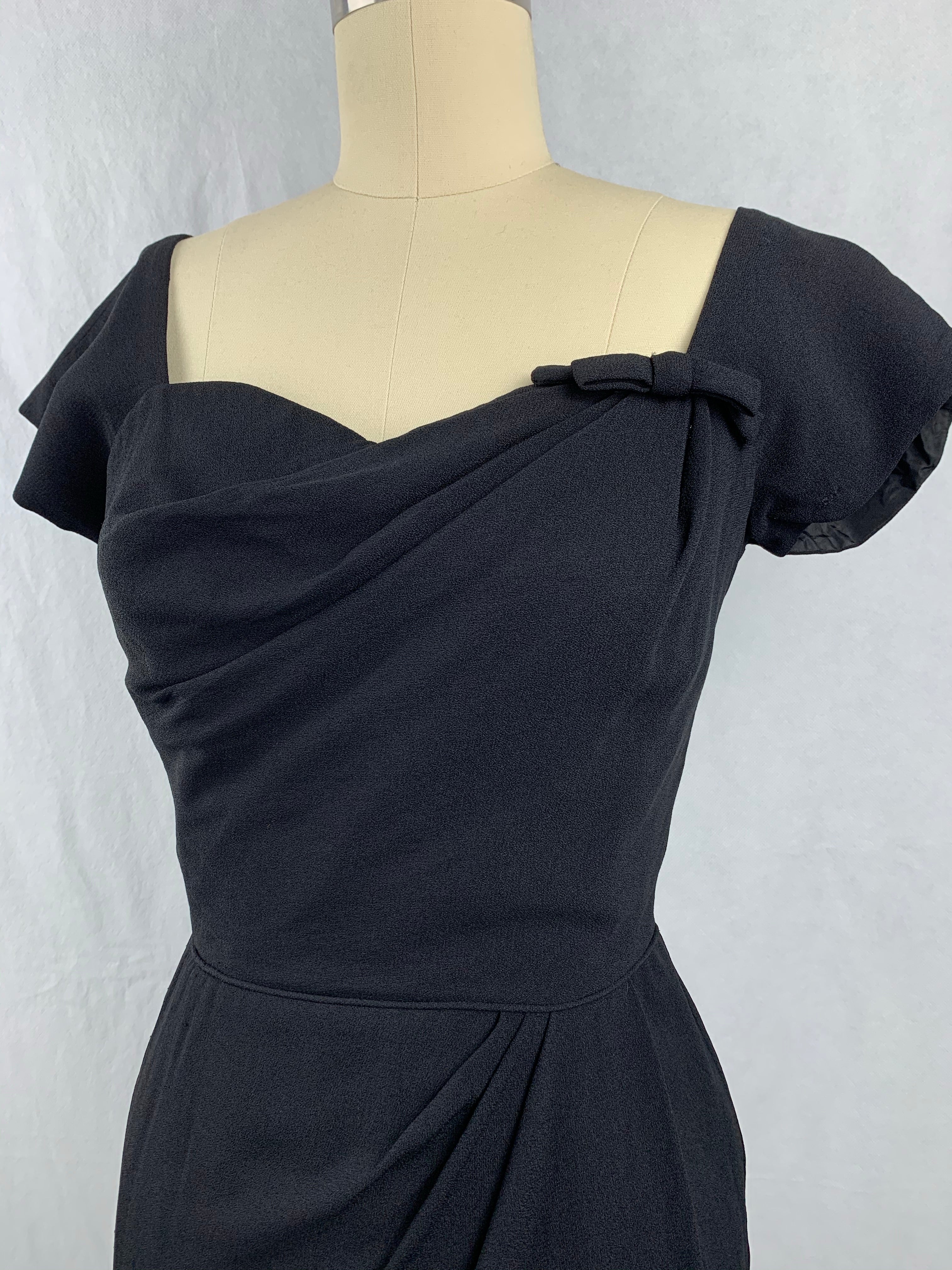 1950s Dorothy O’Hara Little Black Dress Size XS