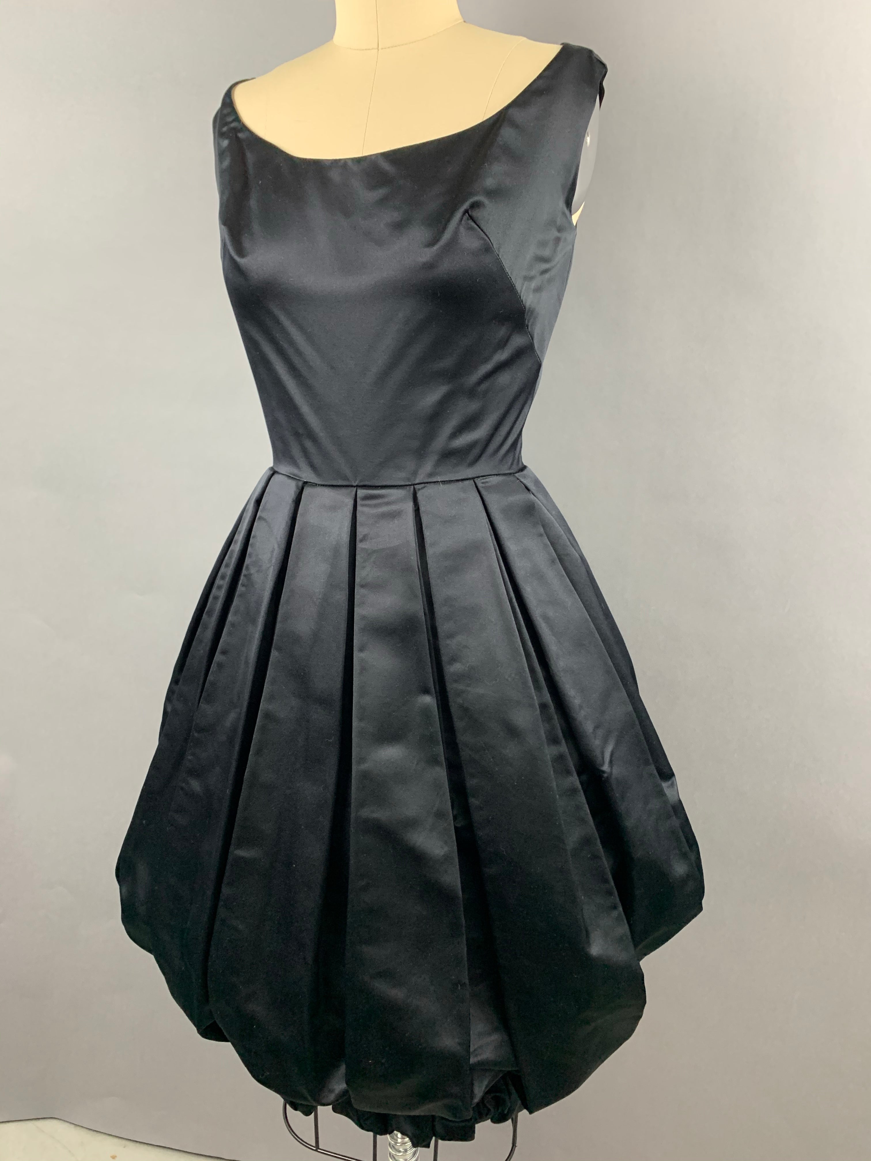 1950s 1960s Black Suzy Perette Party Dress Size S