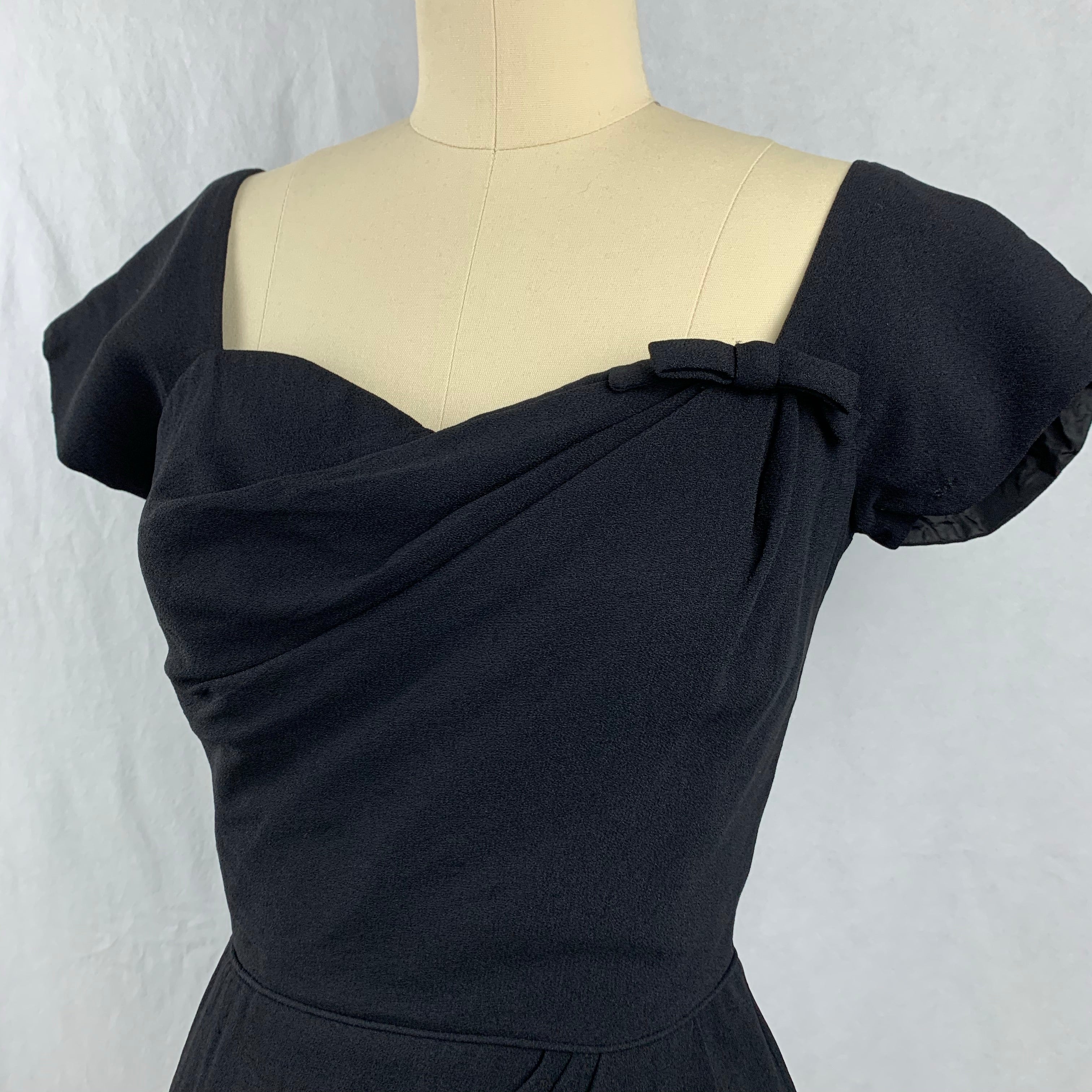 1950s Dorothy O’Hara Little Black Dress Size XS