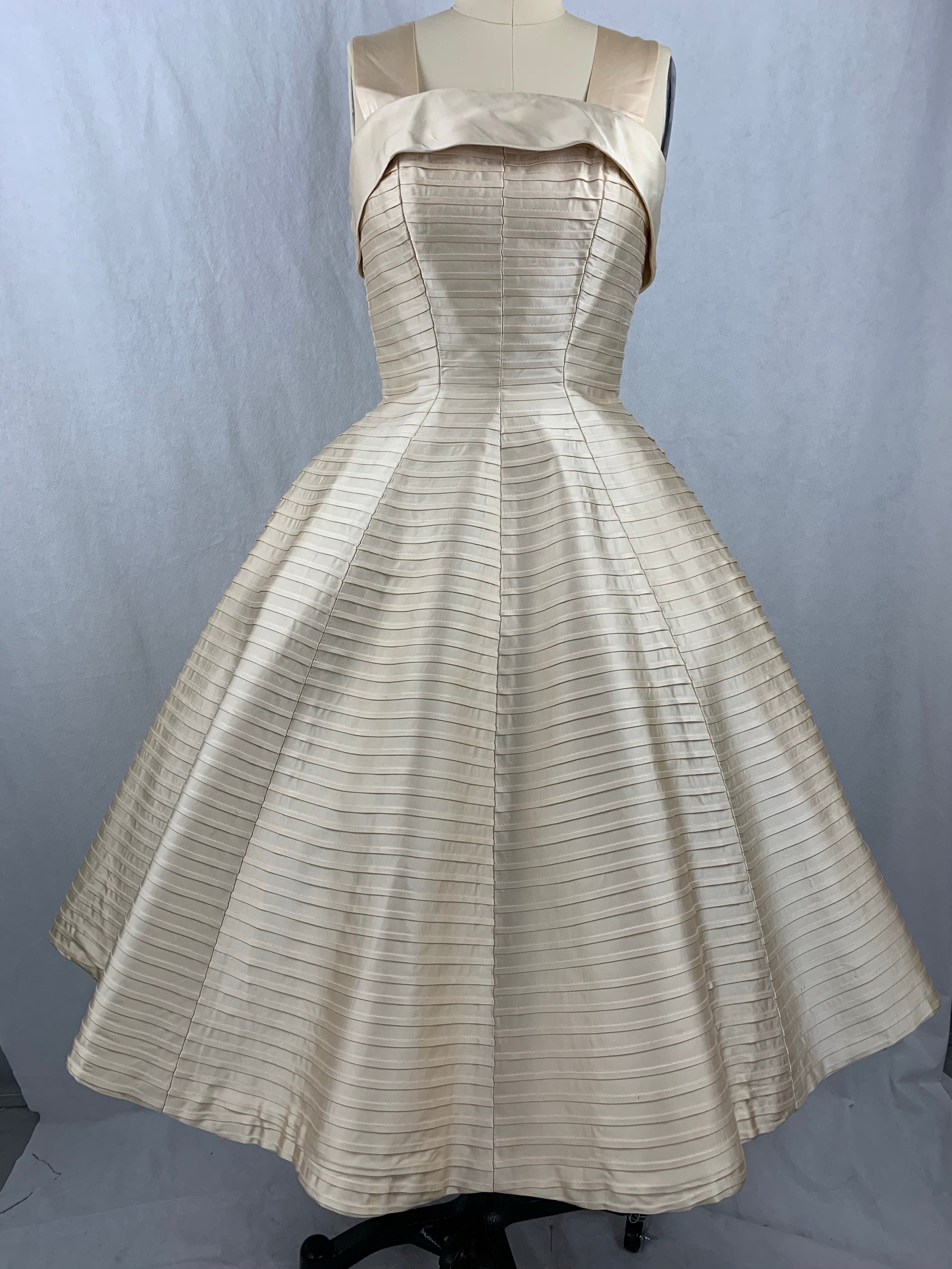 1950s Suzy Perette Pleated Party Dress Size XS