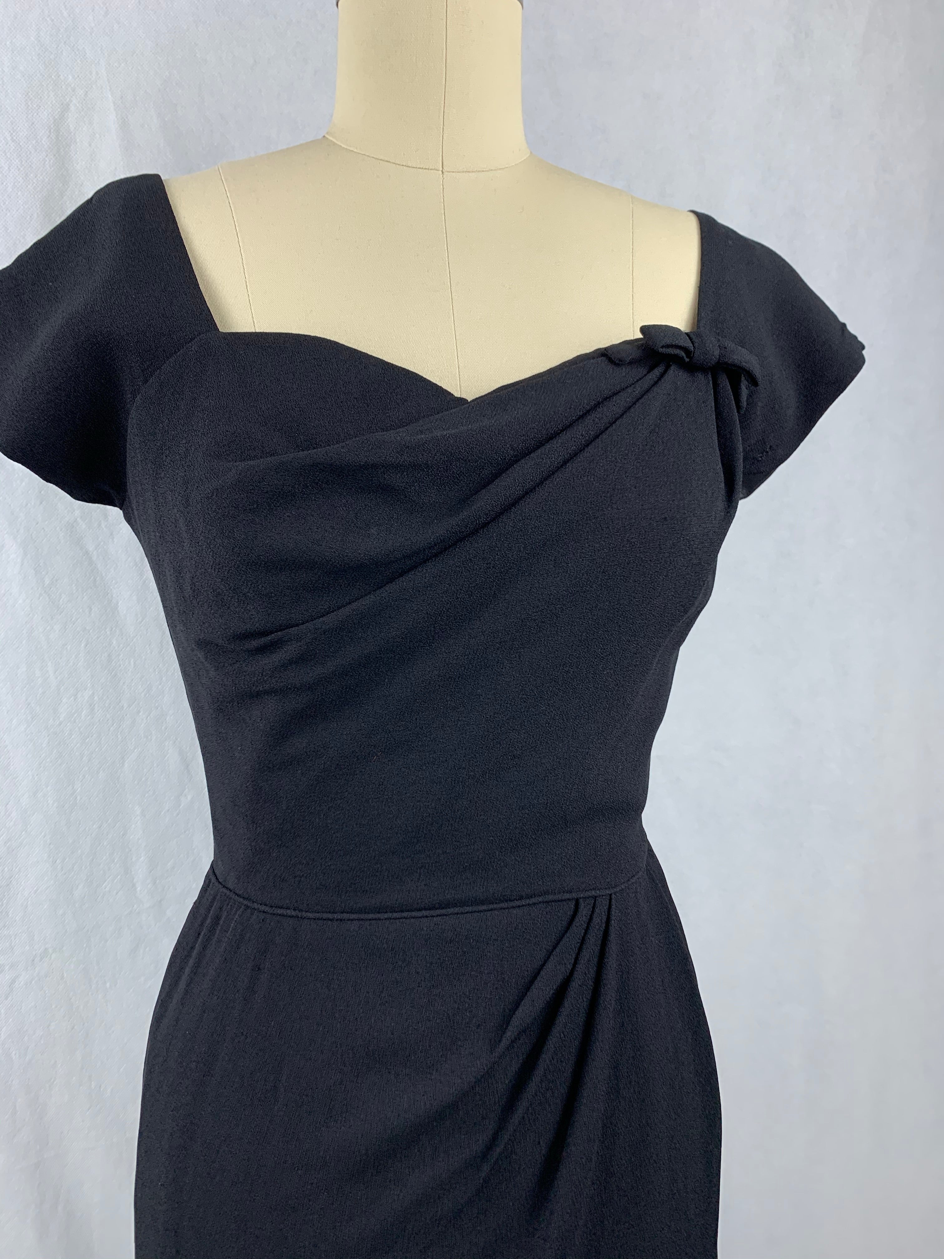 1950s Dorothy O’Hara Little Black Dress Size XS