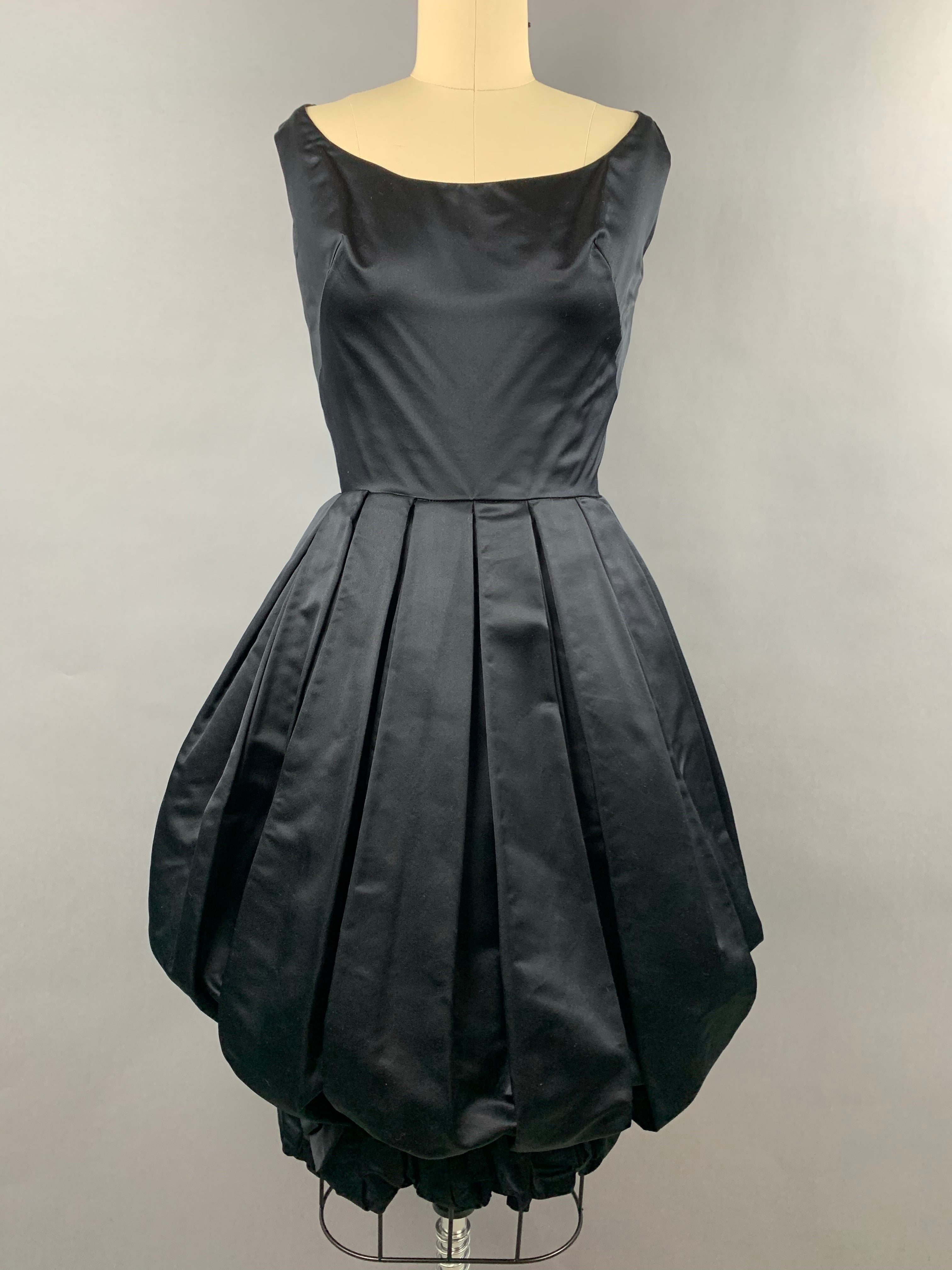 1950s 1960s Black Suzy Perette Party Dress Size S