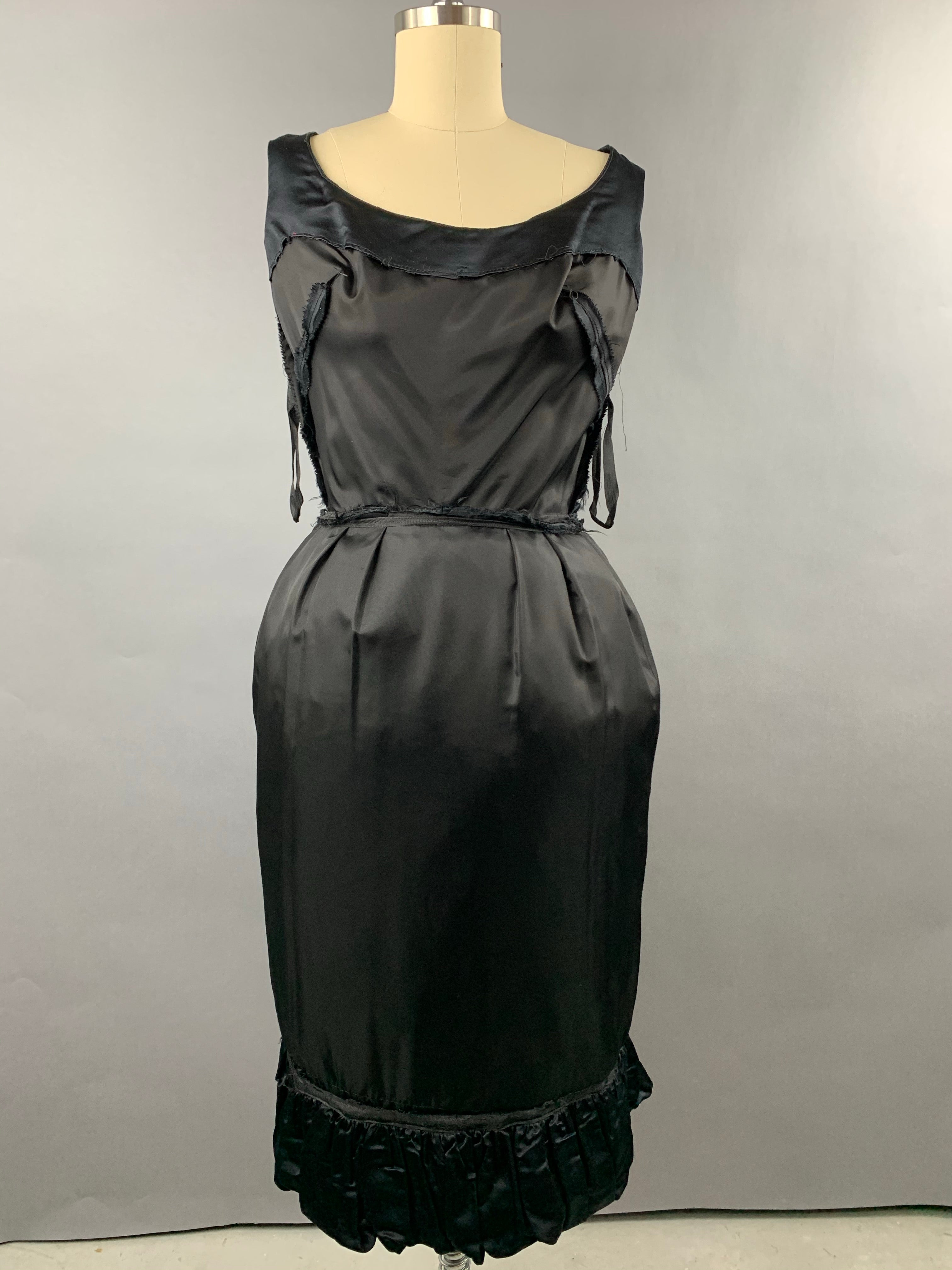 1950s 1960s Black Suzy Perette Party Dress Size S