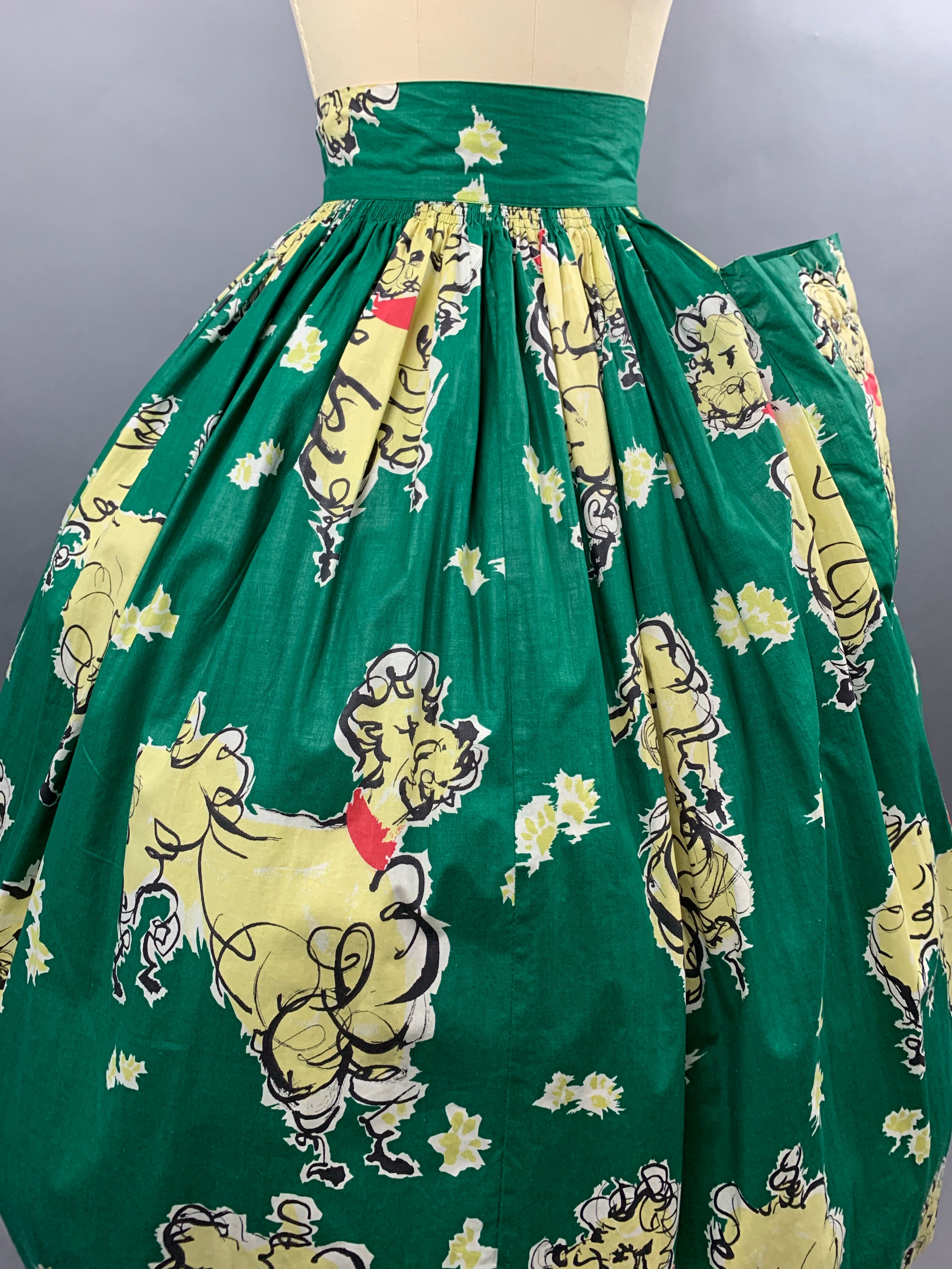 1950s Junior House Dog Skirt with Quilted Effect Pocket Size XXS