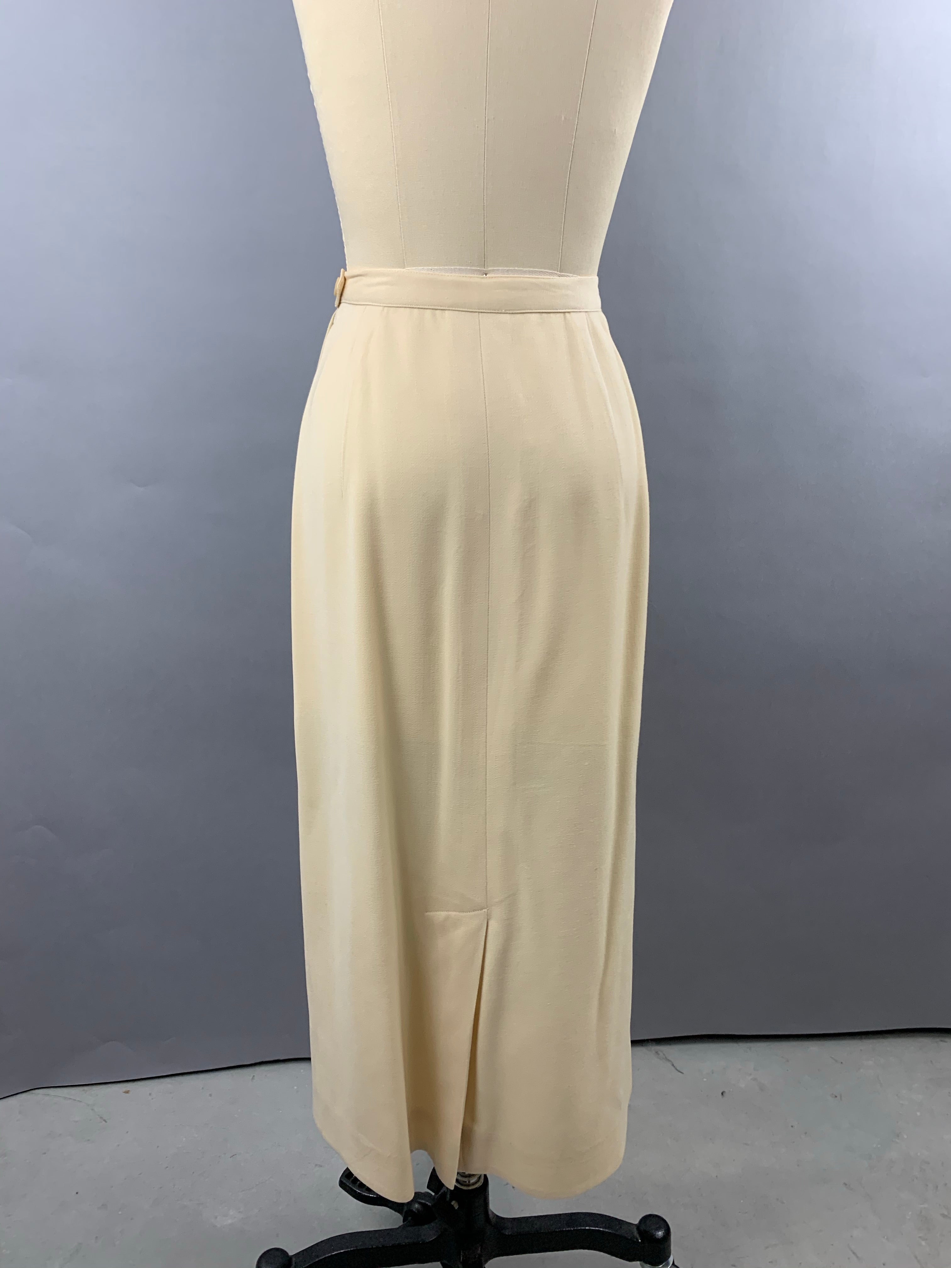 1950s Lilli Ann Cream Skirt Suit Size XS