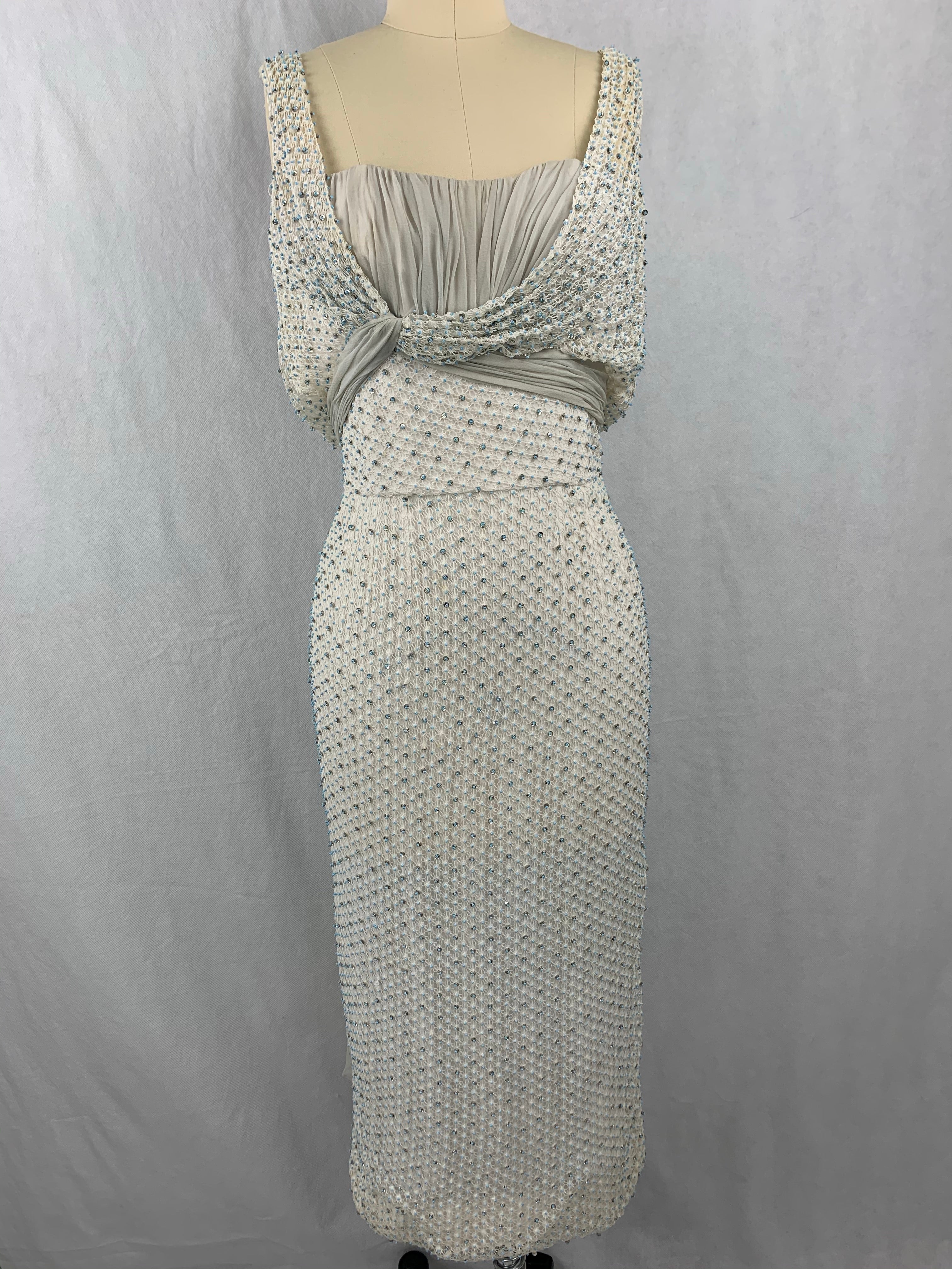 1950s Beaded Ceil Chapman Dress Size XS