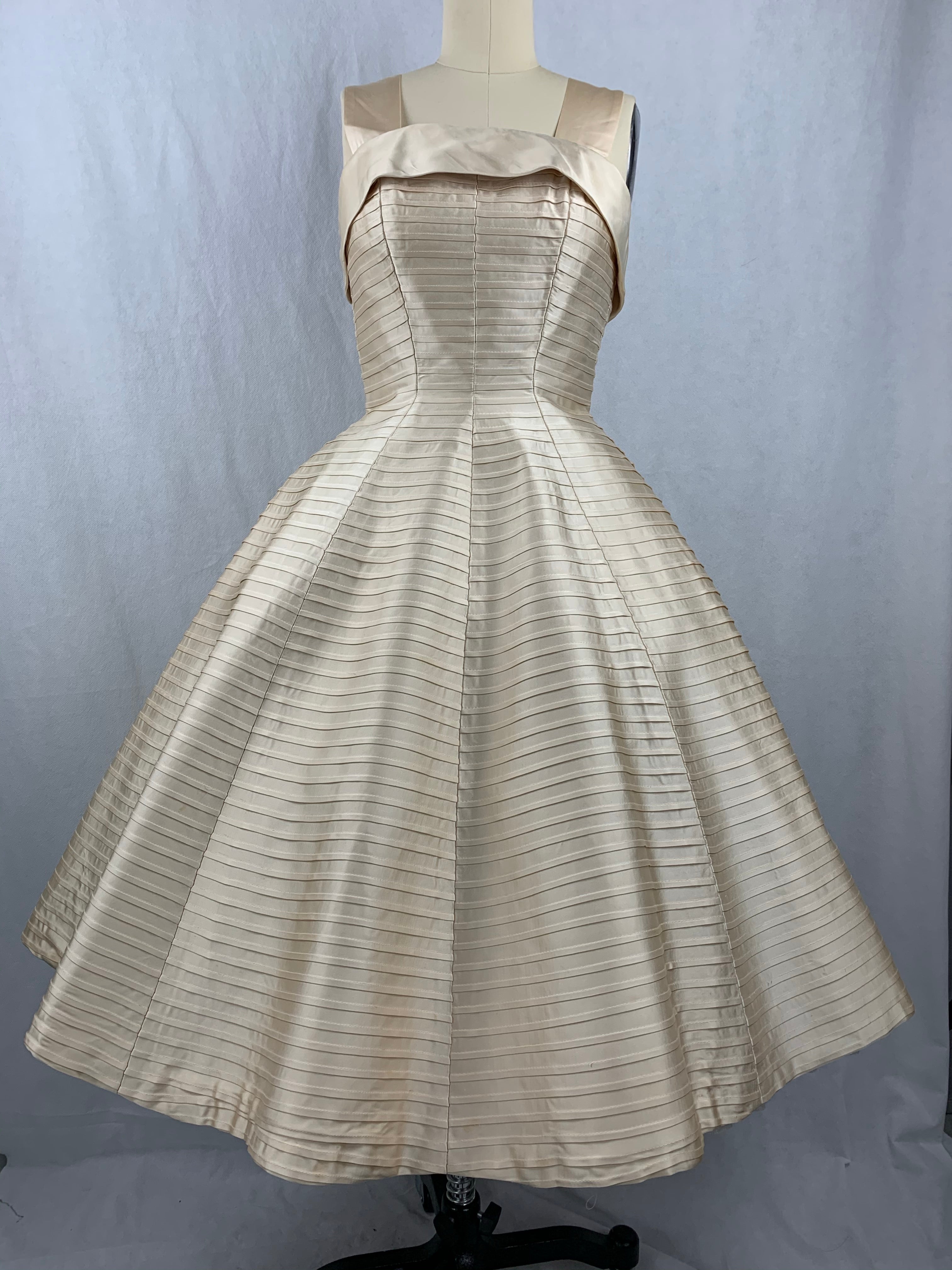 1950s Suzy Perette Pleated Party Dress Size XS