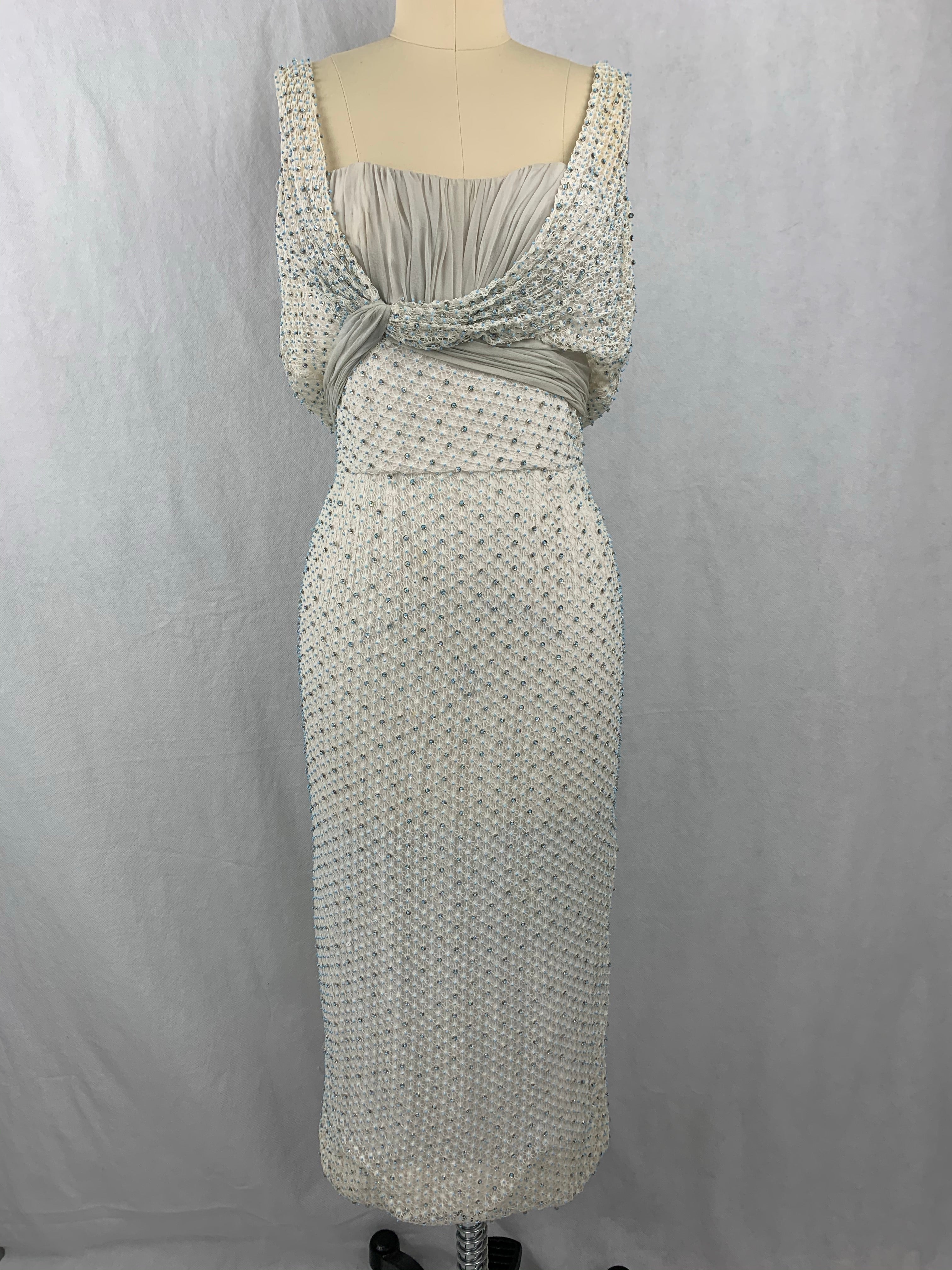 1950s Beaded Ceil Chapman Dress Size XS