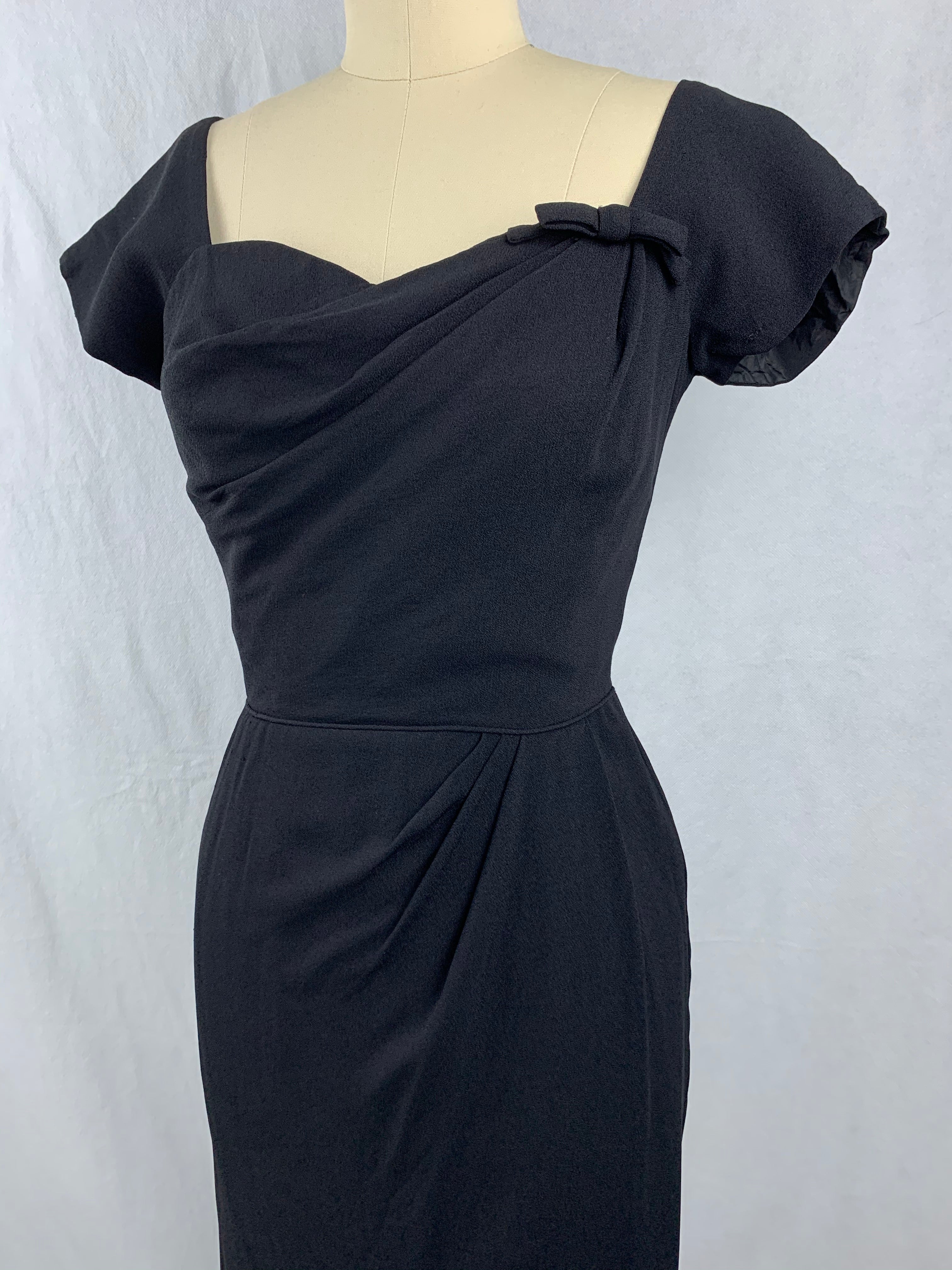 1950s Dorothy O’Hara Little Black Dress Size XS