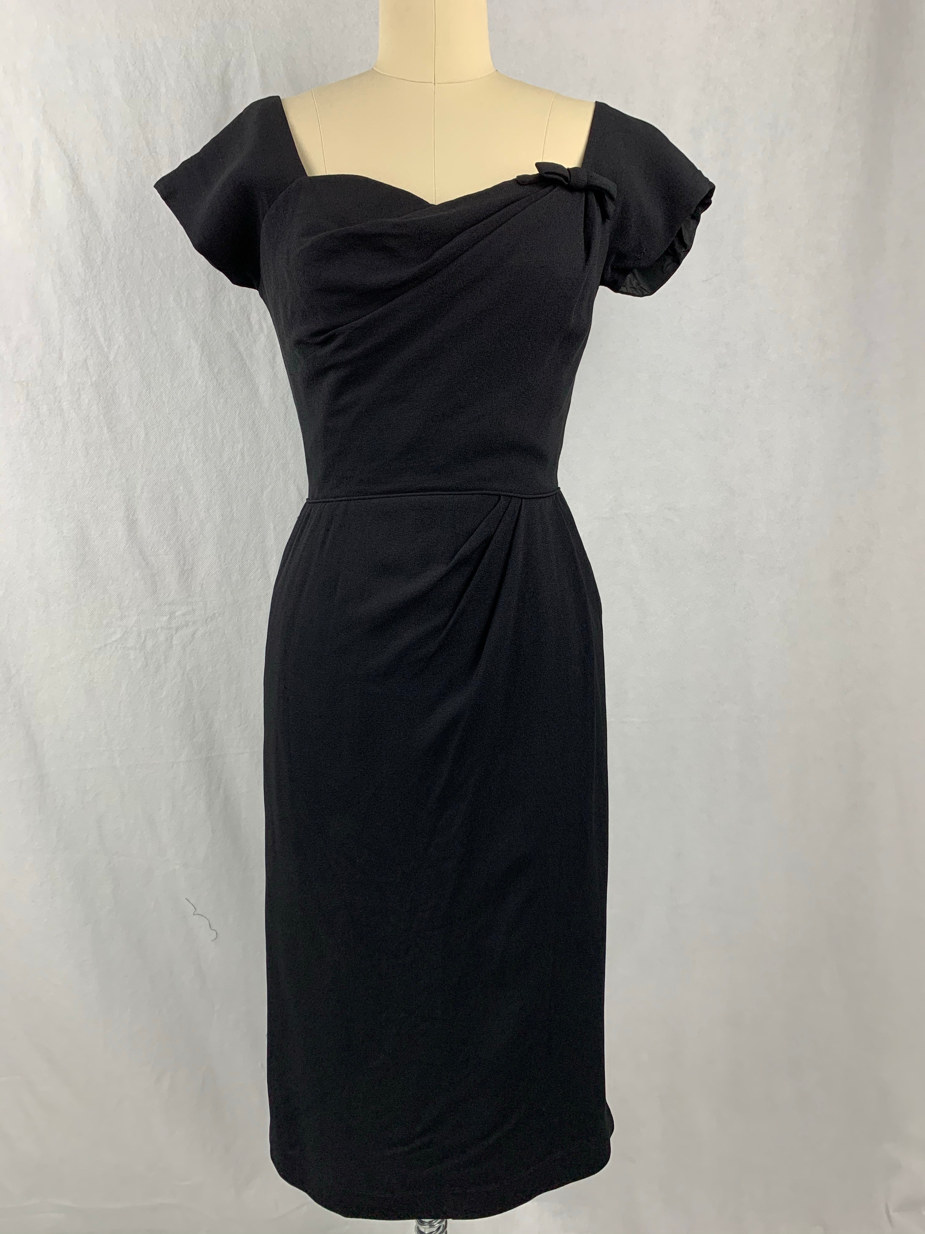 1950s Dorothy O’Hara Little Black Dress Size XS