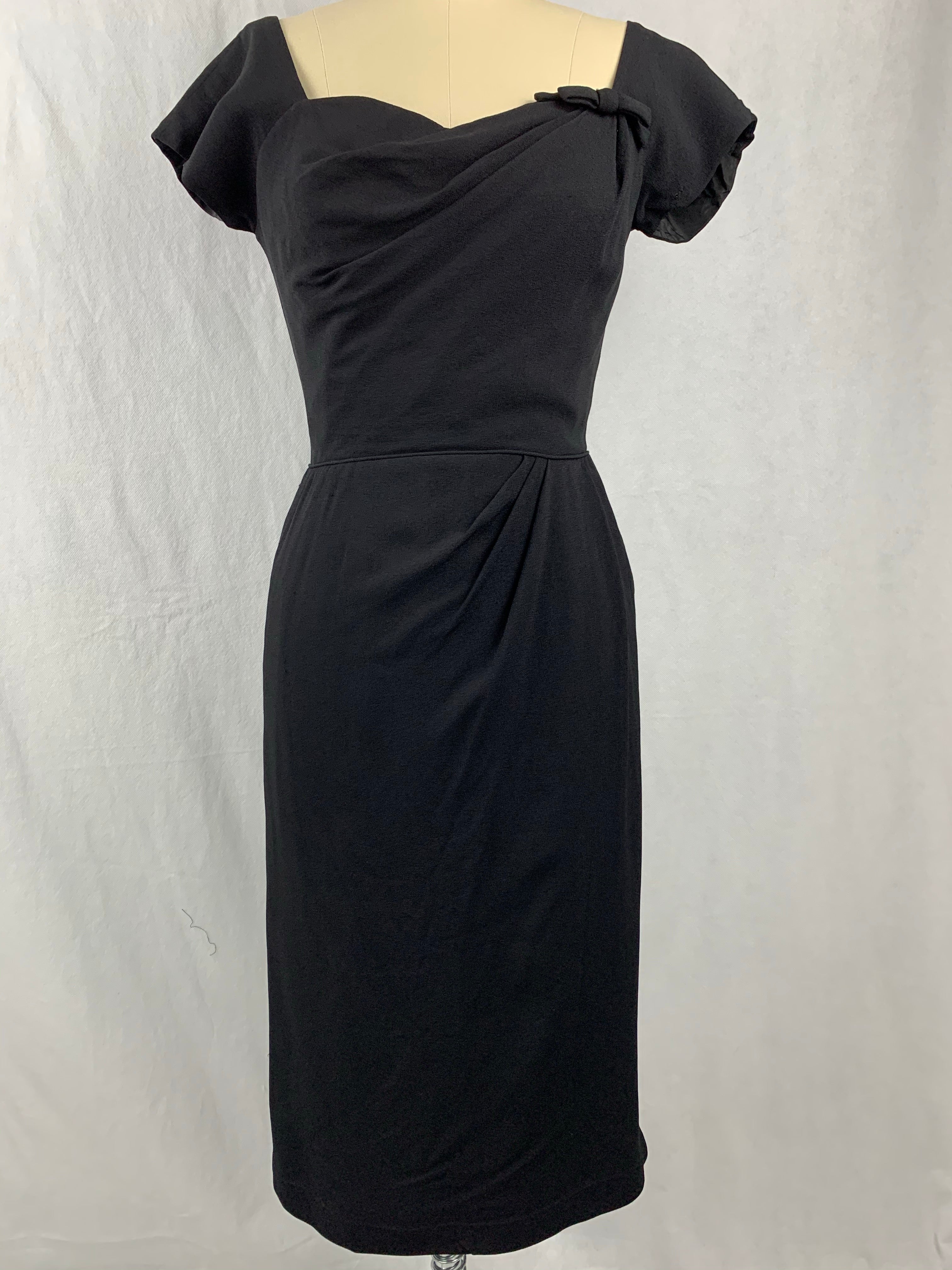 1950s Dorothy O’Hara Little Black Dress Size XS