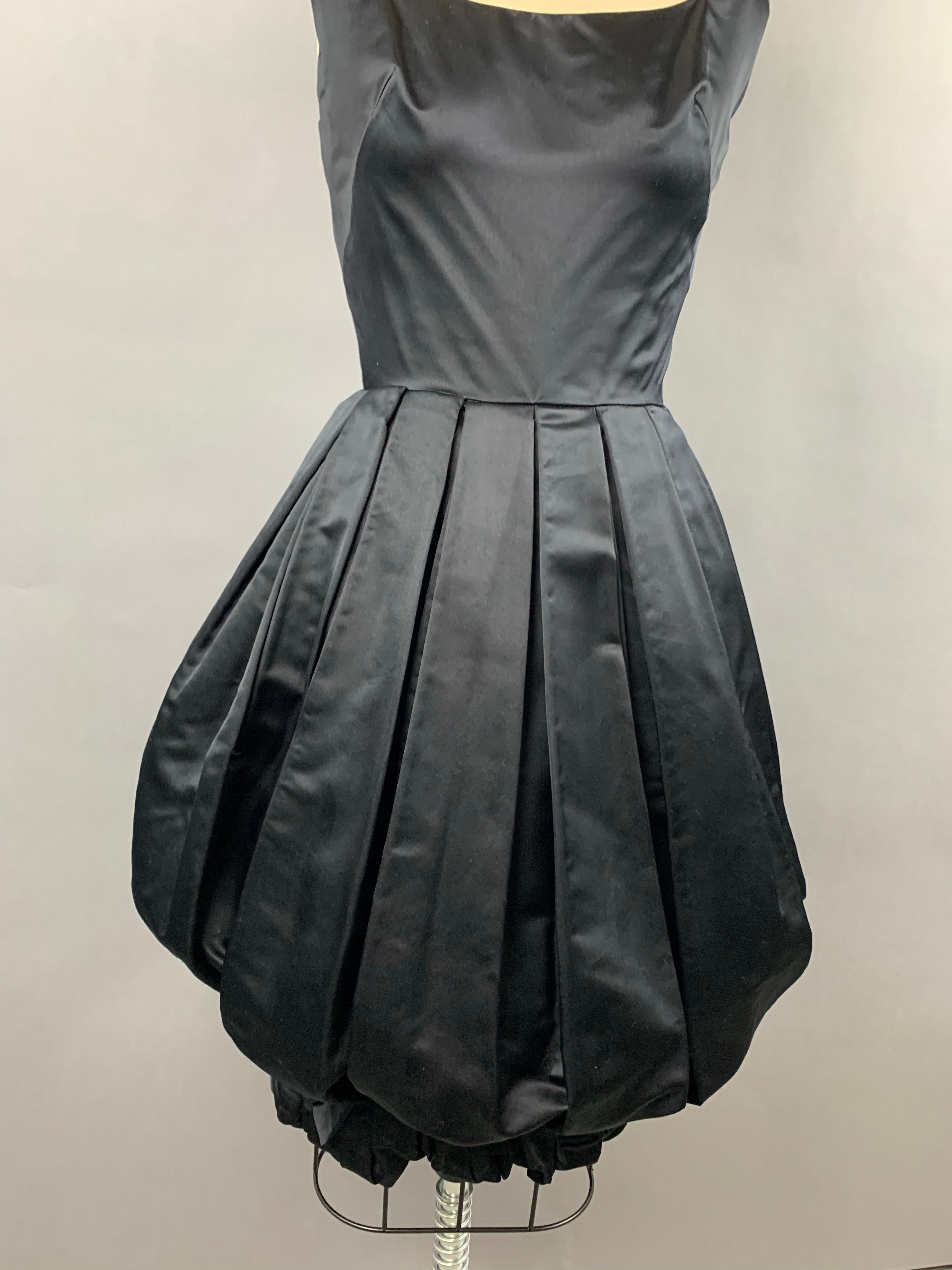 1950s 1960s Black Suzy Perette Party Dress Size S