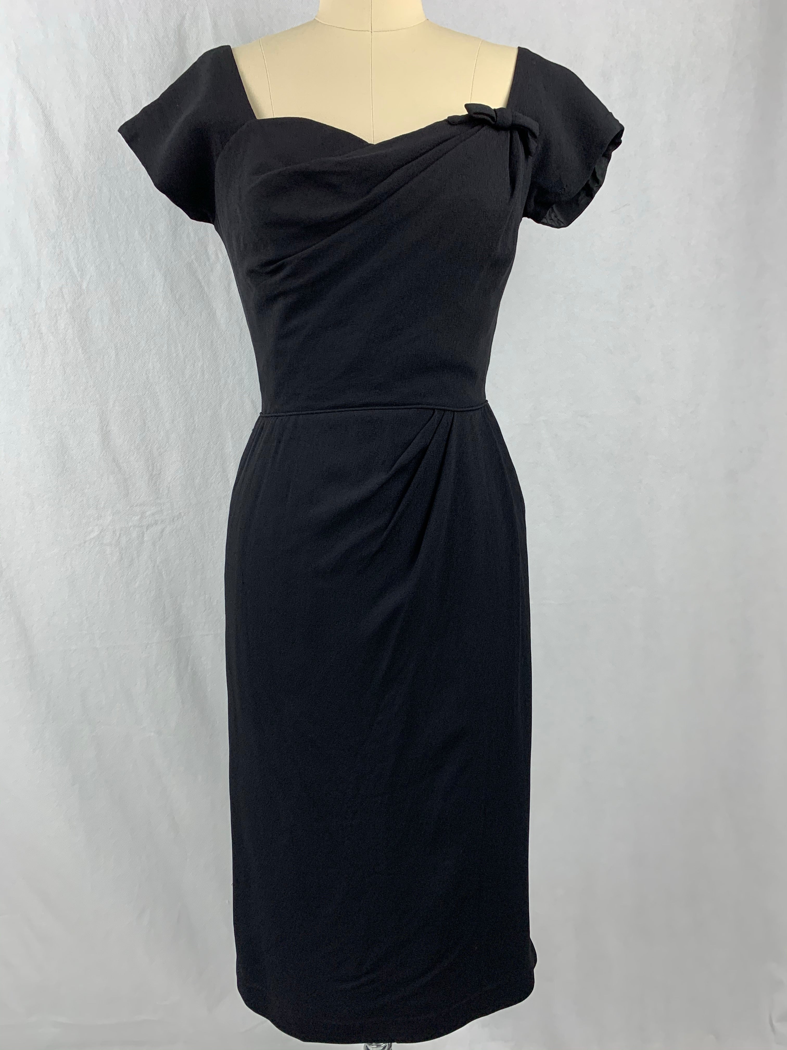 1950s Dorothy O’Hara Little Black Dress Size XS