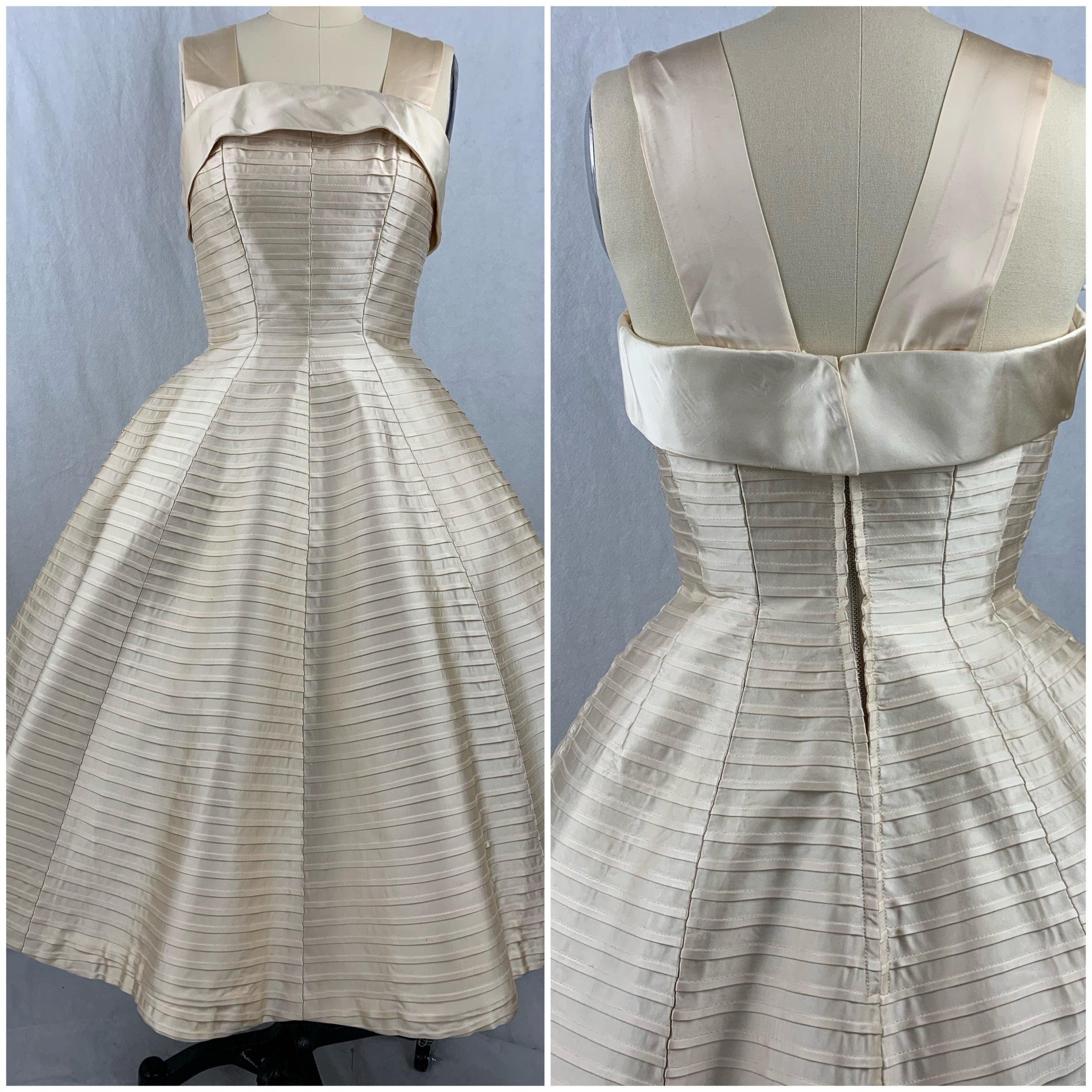 1950s Suzy Perette Pleated Party Dress Size XS