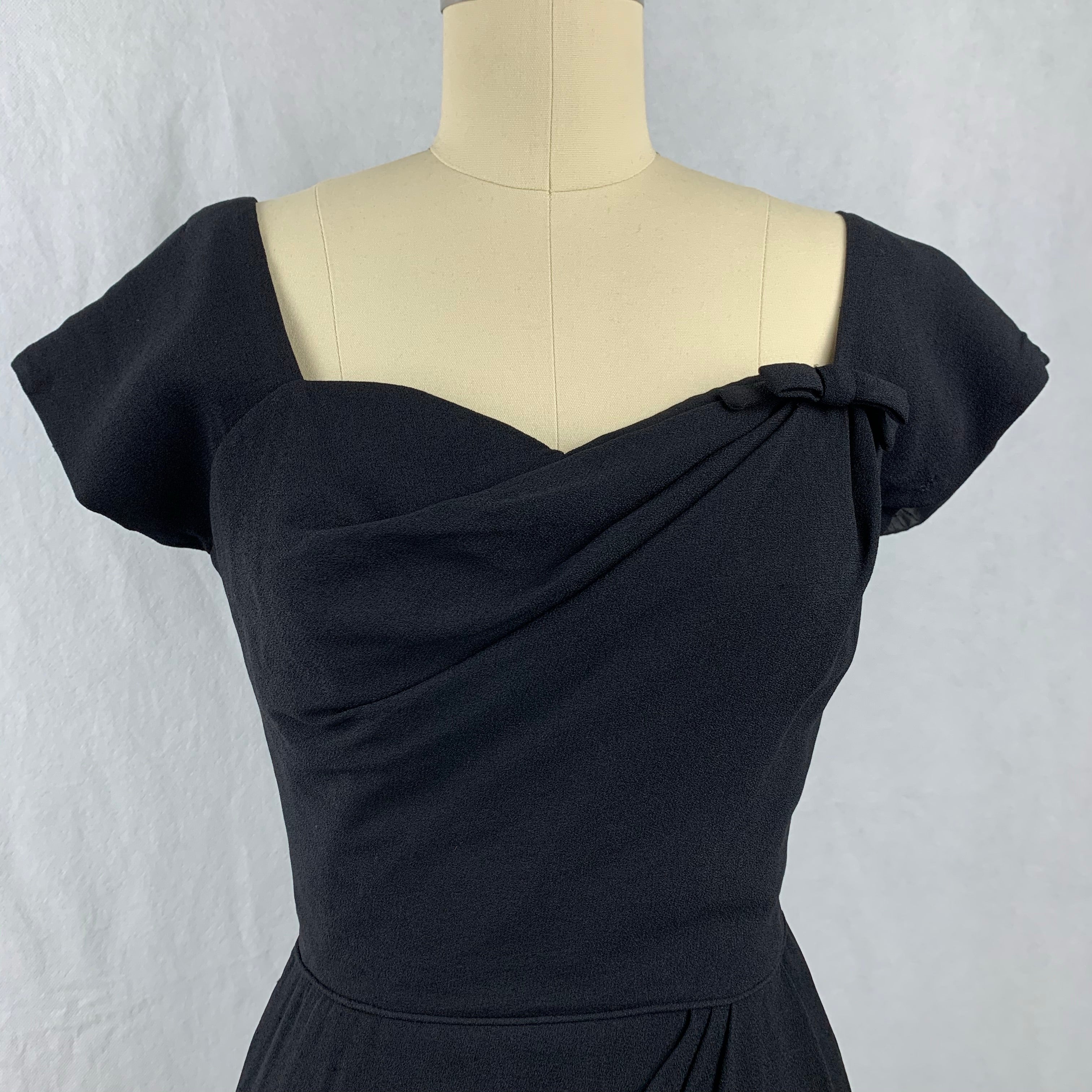 1950s Dorothy O’Hara Little Black Dress Size XS