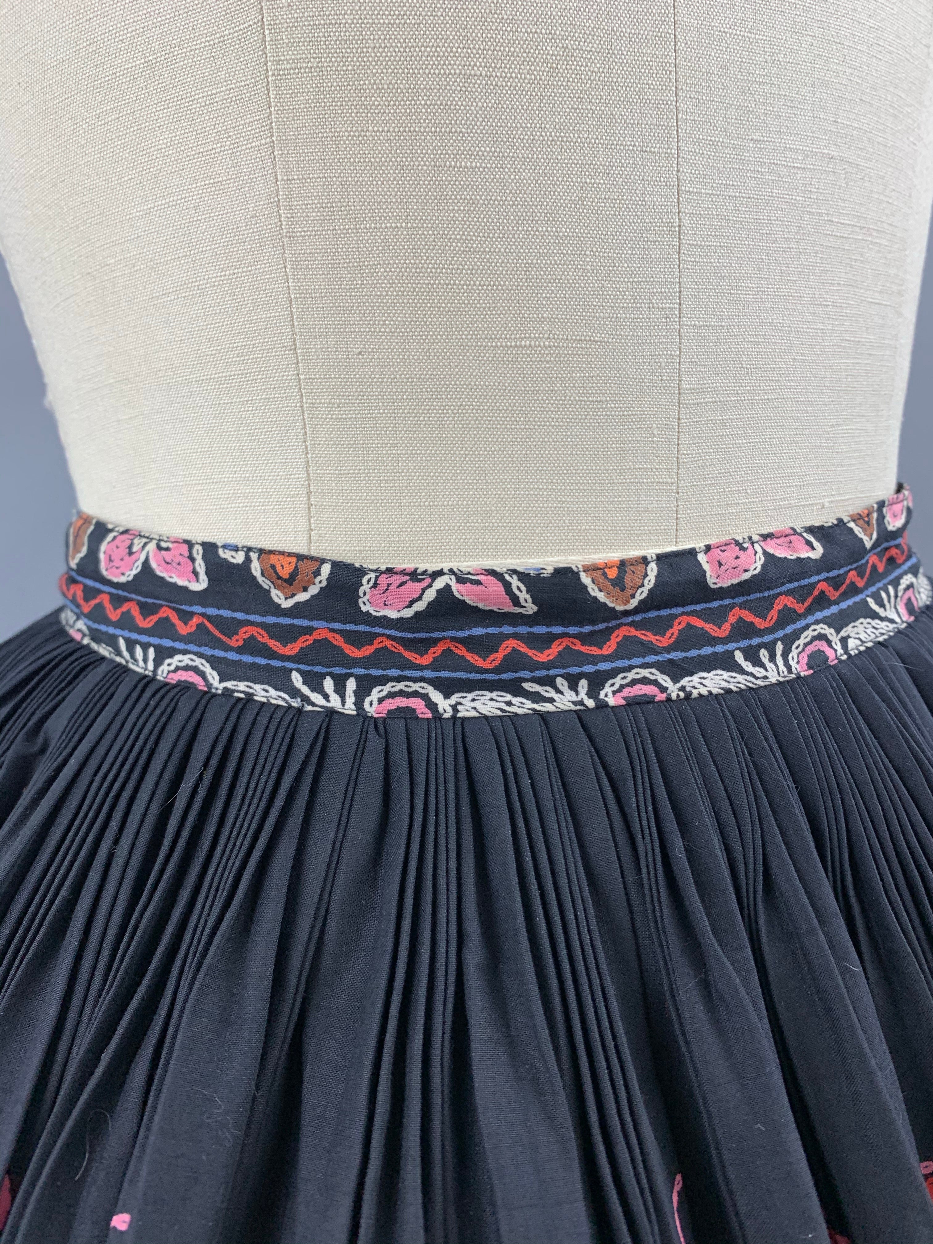 1950s Koret of California Peacock Skirt Size M