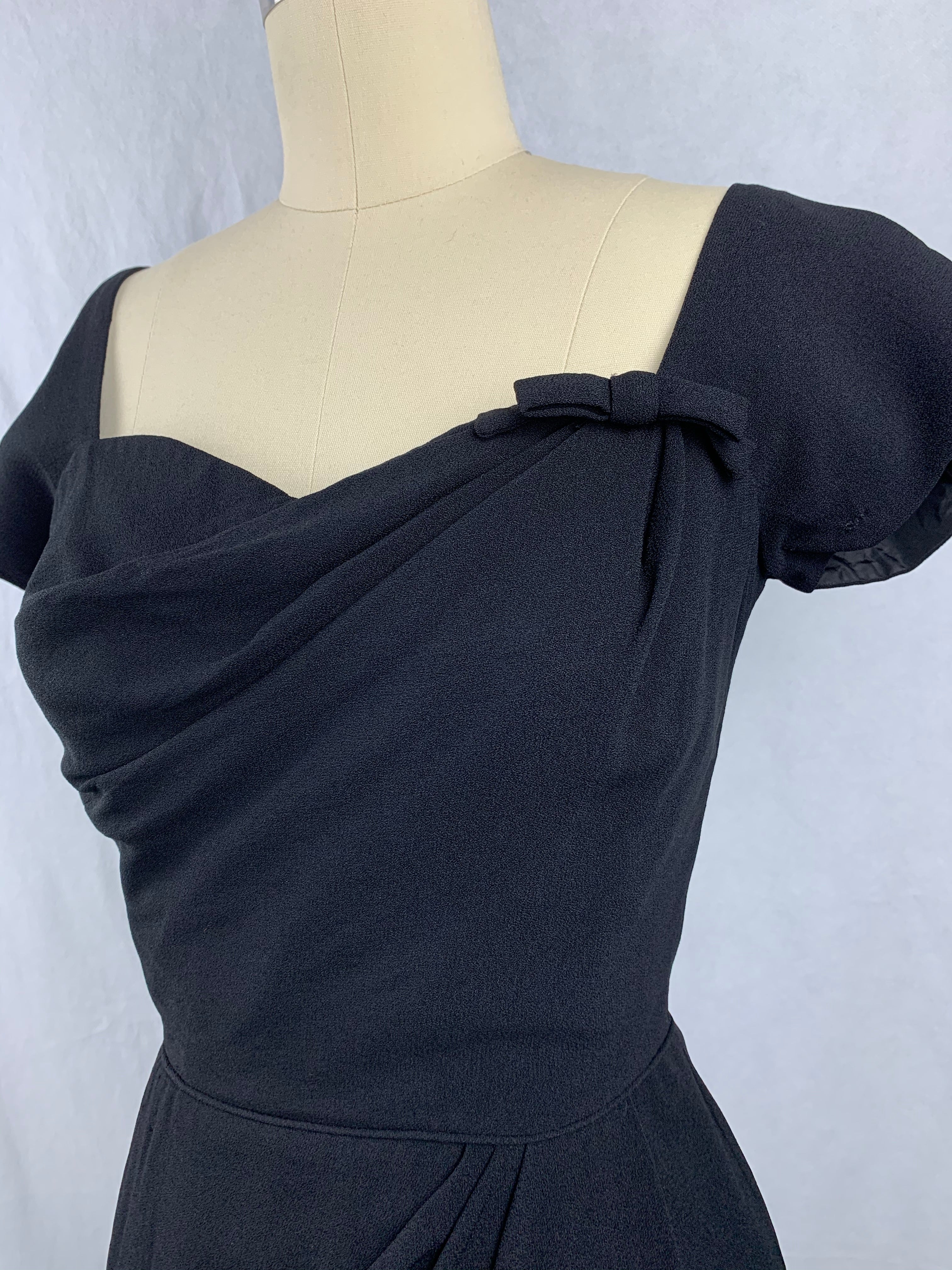 1950s Dorothy O’Hara Little Black Dress Size XS