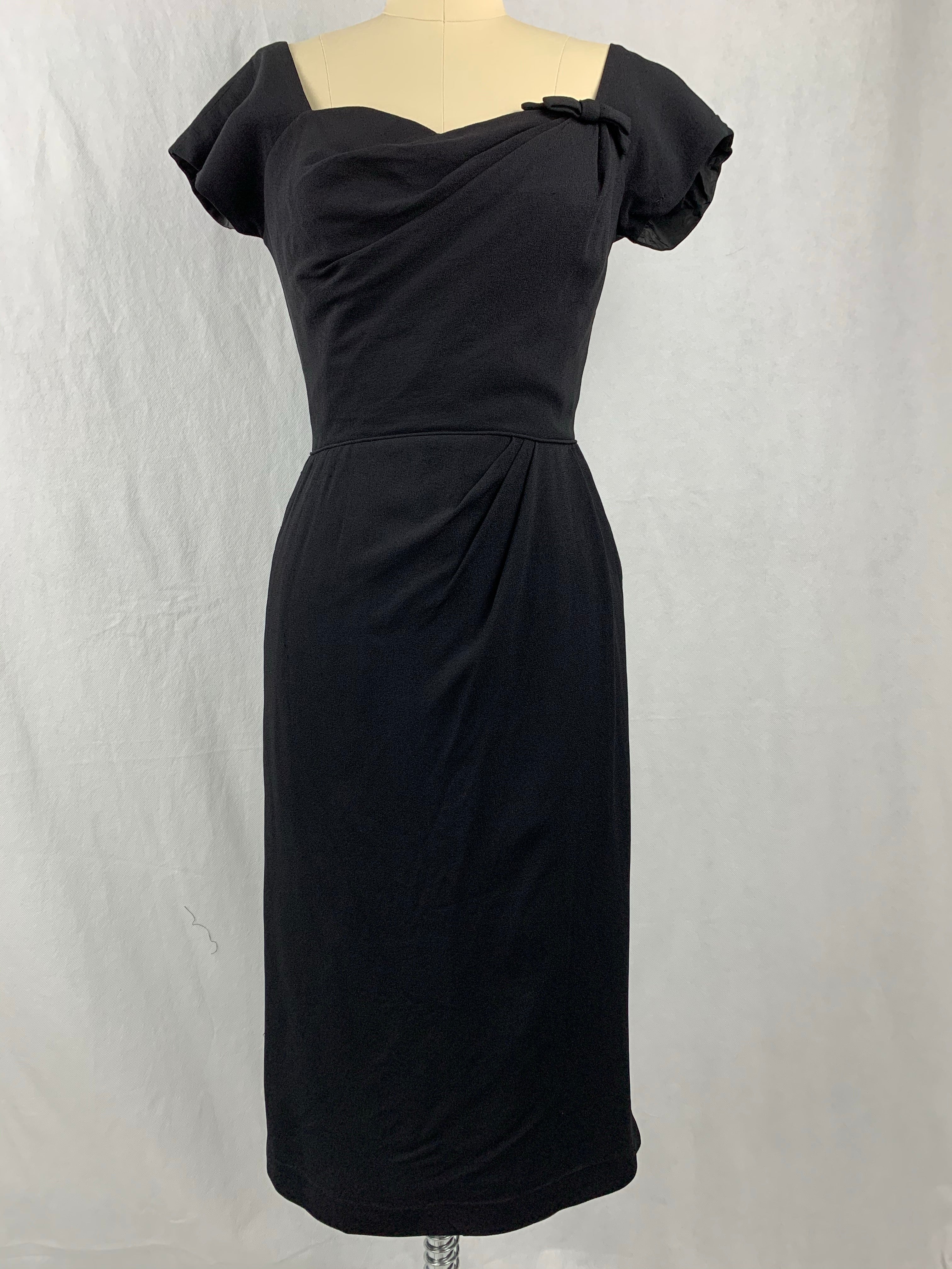 1950s Dorothy O’Hara Little Black Dress Size XS