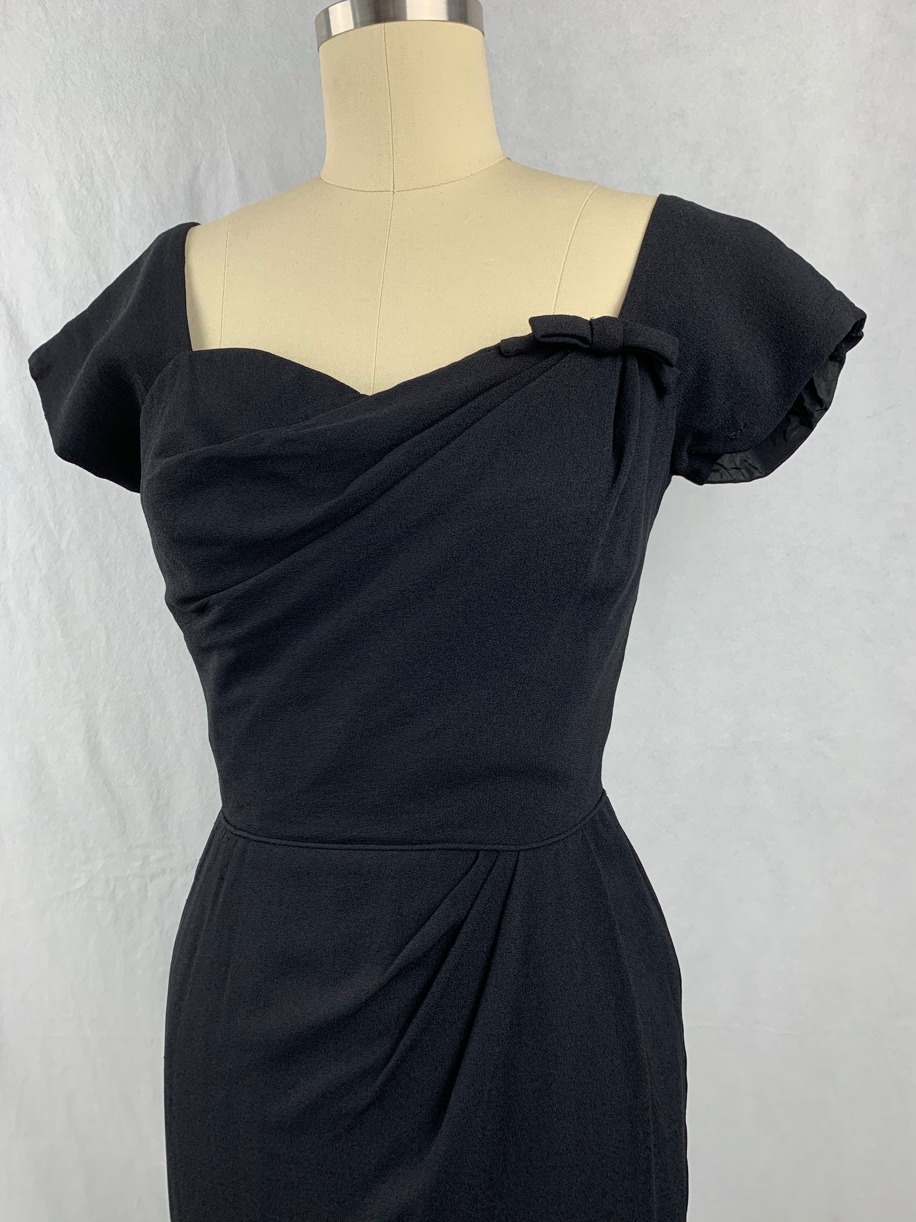 1950s Dorothy O’Hara Little Black Dress Size XS