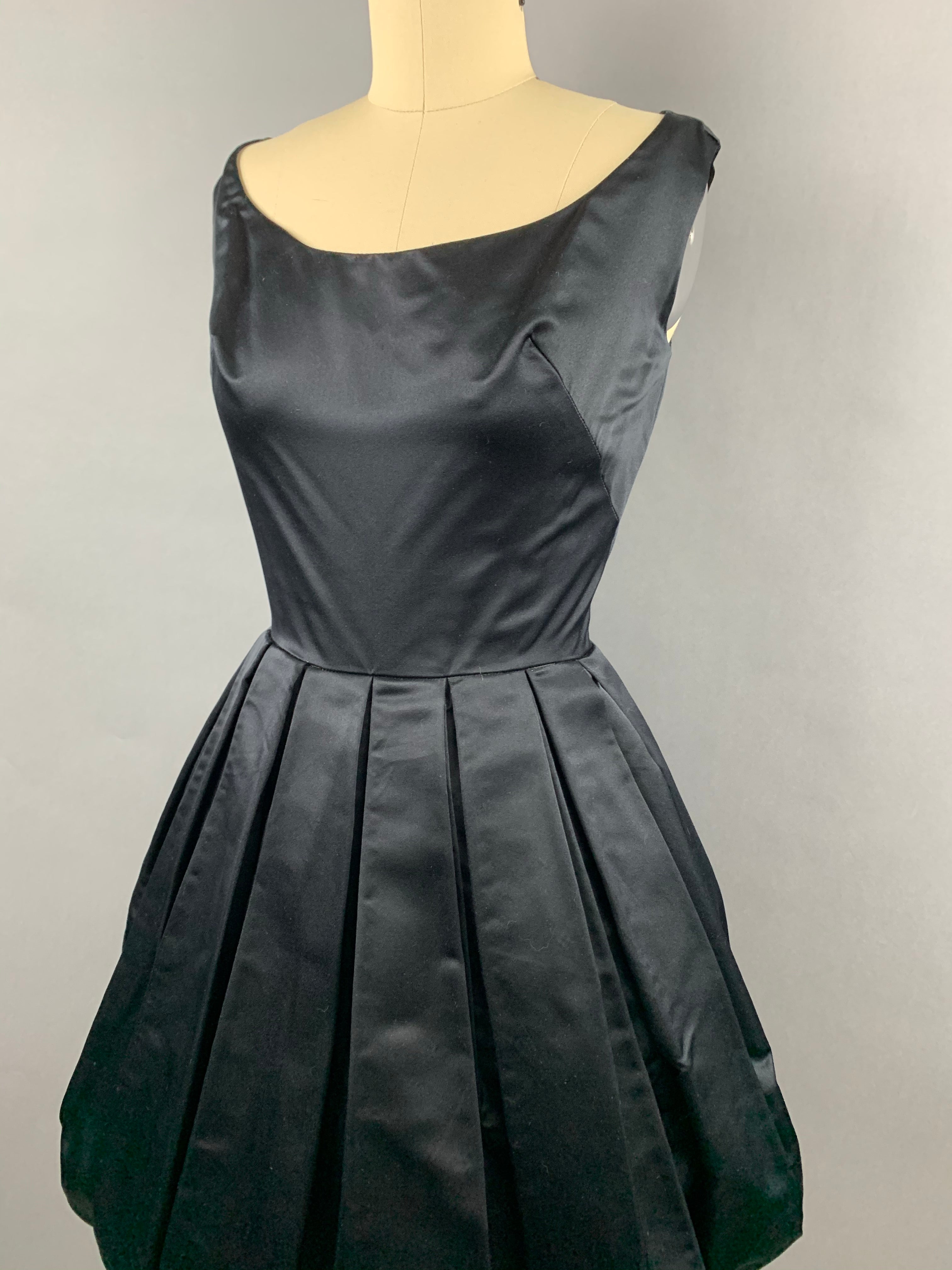 1950s 1960s Black Suzy Perette Party Dress Size S